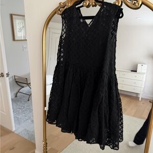Stylish Black Textured Dress